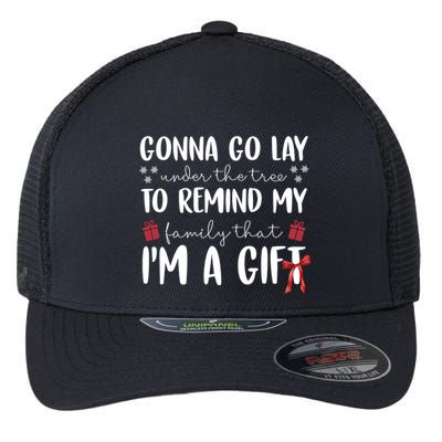 Gonna Go Lay Under Under The Tree Funny Christmas Flexfit Unipanel Trucker Cap