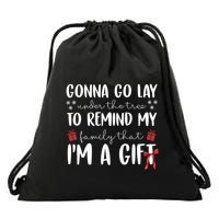Gonna Go Lay Under Under The Tree Funny Christmas Drawstring Bag