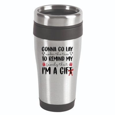 Gonna Go Lay Under Under The Tree Funny Christmas 16oz Travel Tumbler