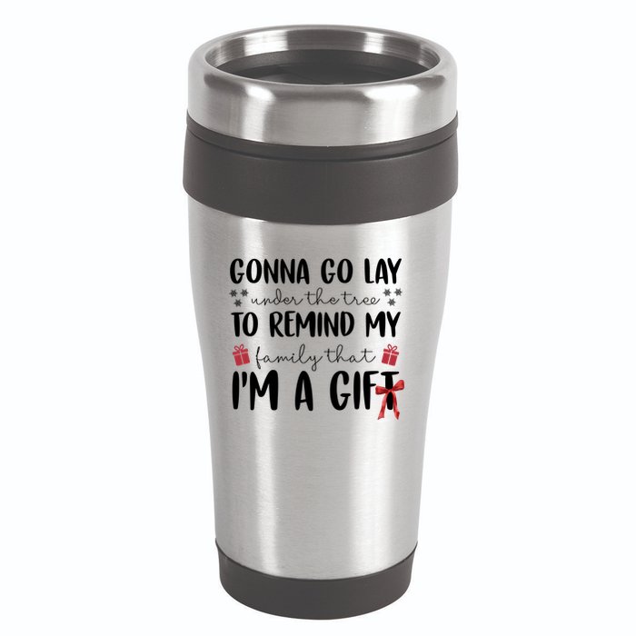 Gonna Go Lay Under Under The Tree Funny Christmas 16oz Travel Tumbler