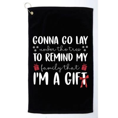 Gonna Go Lay Under Under The Tree Funny Christmas Golf Towel