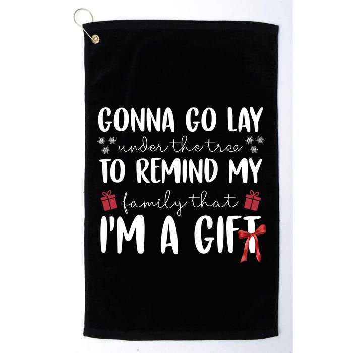 Gonna Go Lay Under Under The Tree Funny Christmas Golf Towel