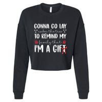 Gonna Go Lay Under Under The Tree Funny Christmas Cropped Pullover Crew