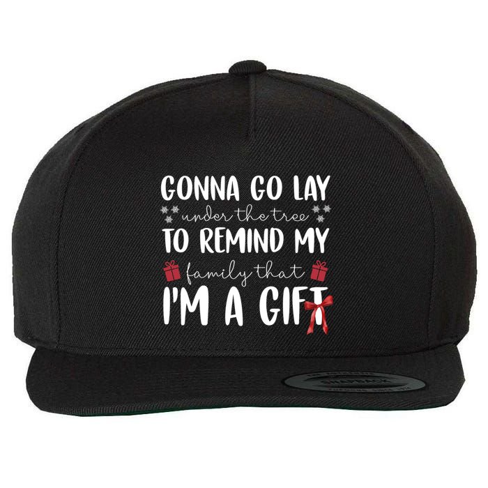 Gonna Go Lay Under Under The Tree Funny Christmas Wool Snapback Cap