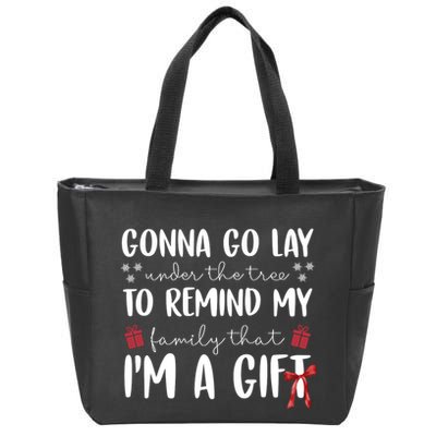 Gonna Go Lay Under Under The Tree Funny Christmas Zip Tote Bag