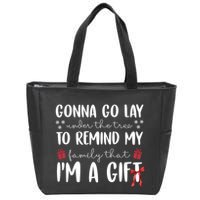 Gonna Go Lay Under Under The Tree Funny Christmas Zip Tote Bag