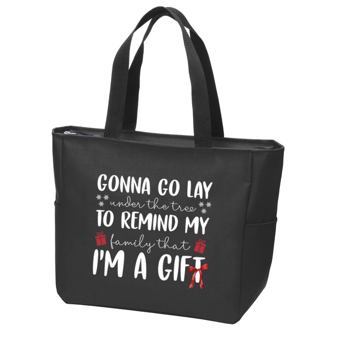 Gonna Go Lay Under Under The Tree Funny Christmas Zip Tote Bag