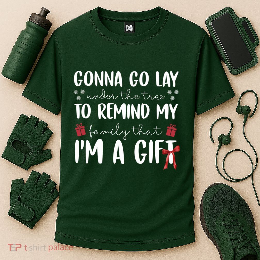 Gonna Go Lay Under Under The Tree Funny Christmas Cooling Performance Crew T-Shirt
