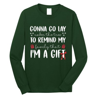 Gonna Go Lay Under Under The Tree Funny Christmas Long Sleeve Shirt