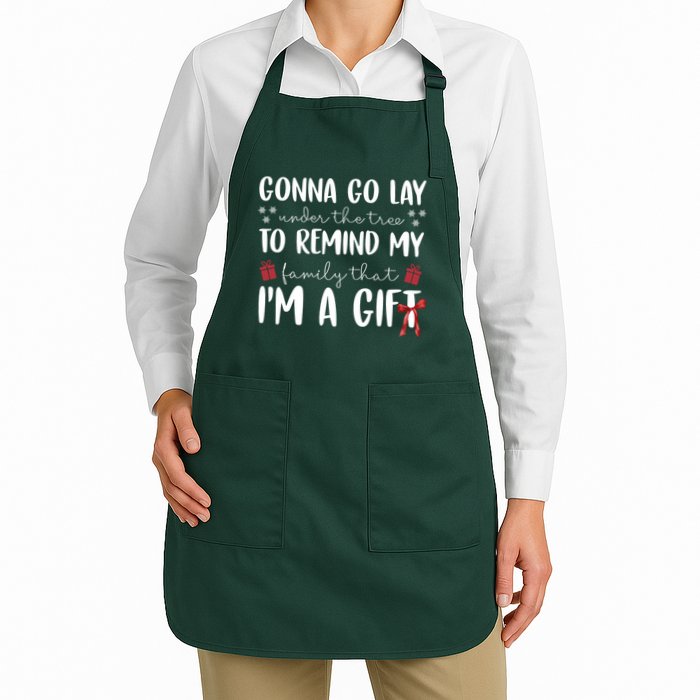 Gonna Go Lay Under Under The Tree Funny Christmas Apron