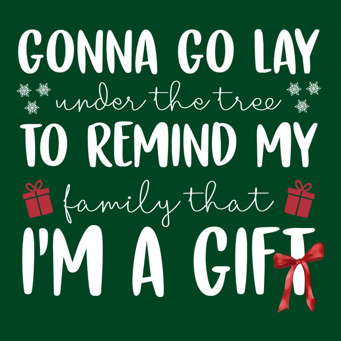 Gonna Go Lay Under Under The Tree Funny Christmas Apron