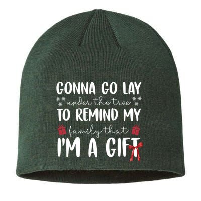 Gonna Go Lay Under Under The Tree Funny Christmas Sustainable Beanie