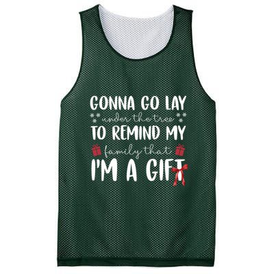 Gonna Go Lay Under Under The Tree Funny Christmas Mesh Reversible Basketball Jersey Tank