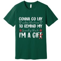 Gonna Go Lay Under Under The Tree Funny Christmas Premium T-Shirt