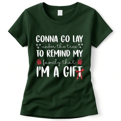 Gonna Go Lay Under Under The Tree Funny Christmas Womens T-Shirt