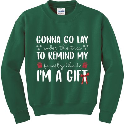 Gonna Go Lay Under Under The Tree Funny Christmas Kids Sweatshirt