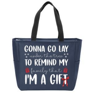 Gonna Go Lay Under Under The Tree Funny Christmas Zip Tote Bag