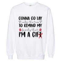 Gonna Go Lay Under Under The Tree Funny Christmas Garment-Dyed Sweatshirt