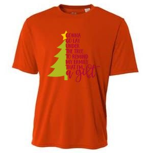 Gonna Go Lay Under Tree To Remind My Family That Im A Gift Cooling Performance Crew T-Shirt