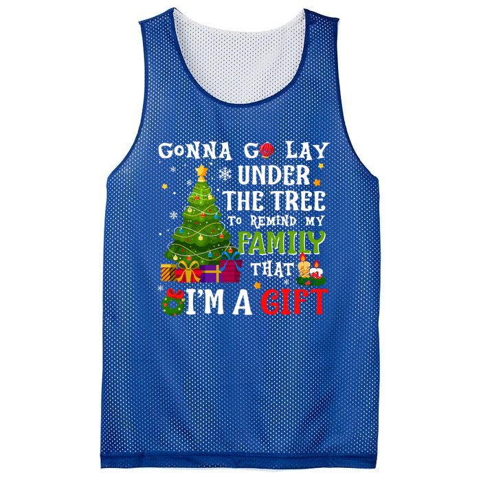 Gonna Go Lay Under Tree To Remind My Family That IM A Gift Mesh Reversible Basketball Jersey Tank