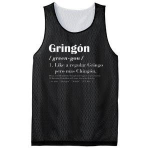 Gringon Greengon Like A Regular Gringo Pero Mas Chingon Mesh Reversible Basketball Jersey Tank