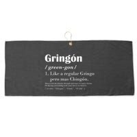 Gringon Greengon Like A Regular Gringo Pero Mas Chingon Large Microfiber Waffle Golf Towel
