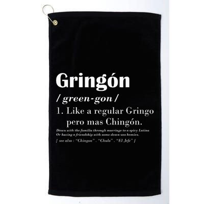 Gringon Greengon Like A Regular Gringo Pero Mas Chingon Golf Towel