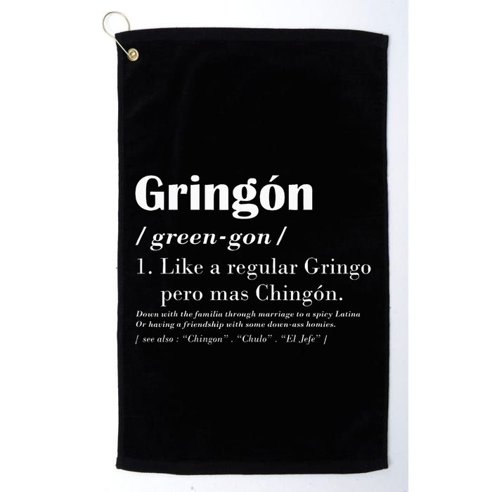 Gringon Greengon Like A Regular Gringo Pero Mas Chingon Golf Towel