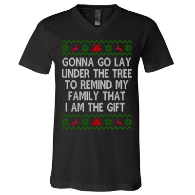 Gonna Go Lay Under The Tree To Remind My Family I Am The Gift V-Neck T-Shirt