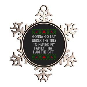 Gonna Go Lay Under The Tree To Remind My Family I Am The Gift Metallic Star Ornament