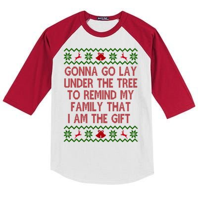 Gonna Go Lay Under The Tree To Remind My Family I Am The Gift Kids Colorblock Raglan Jersey