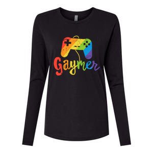 Gaymer Gift Lgbt Pride Gamer Rainbow Flag Gift Womens Cotton Relaxed Long Sleeve T-Shirt