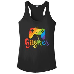 Gaymer Gift Lgbt Pride Gamer Rainbow Flag Gift Ladies PosiCharge Competitor Racerback Tank