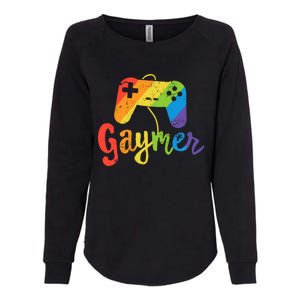 Gaymer Gift Lgbt Pride Gamer Rainbow Flag Gift Womens California Wash Sweatshirt