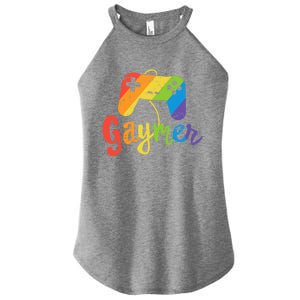 Gaymer Gift Lgbt Pride Gamer Rainbow Flag Gift Women's Perfect Tri Rocker Tank