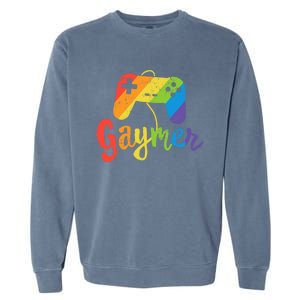 Gaymer Gift Lgbt Pride Gay Gamer Rainbow Flag Gift Garment-Dyed Sweatshirt