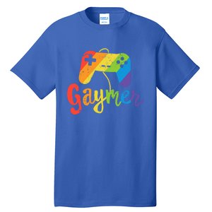 Gaymer Gift Lgbt Pride Gay Gamer Rainbow Flag Gift Tall T-Shirt