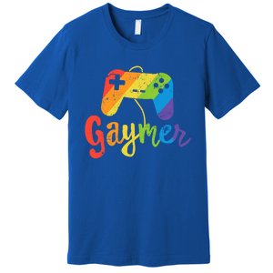 Gaymer Gift Lgbt Pride Gay Gamer Rainbow Flag Gift Premium T-Shirt