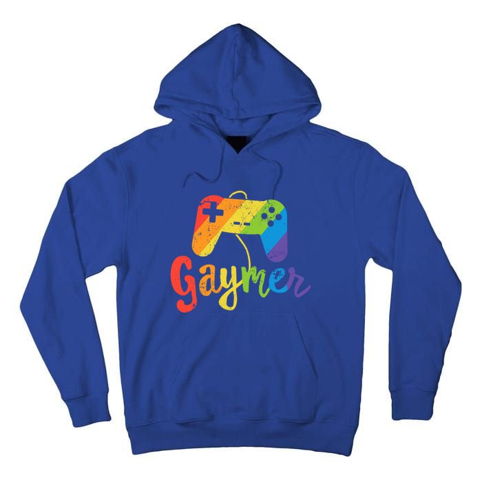 Gaymer Gift Lgbt Pride Gay Gamer Rainbow Flag Gift Tall Hoodie