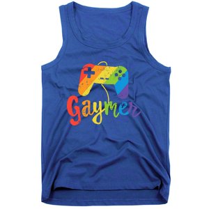 Gaymer Gift Lgbt Pride Gay Gamer Rainbow Flag Gift Tank Top