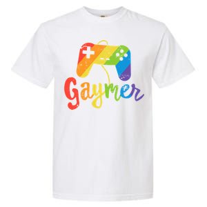 Gaymer Gift Lgbt Pride Gay Gamer Rainbow Flag Gift Garment-Dyed Heavyweight T-Shirt