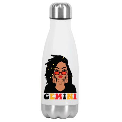 Gemini Girl Locd Woman Zodiac Signs Birthday Girl Stainless Steel Insulated Water Bottle