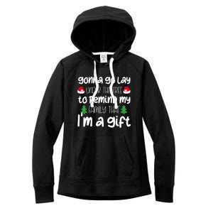 Gonna Go Lay Under The Tree Christmas Funny Xmas Pajama Gift Women's Fleece Hoodie