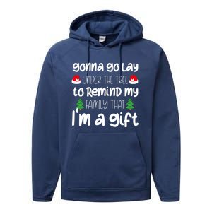 Gonna Go Lay Under The Tree Christmas Funny Xmas Pajama Gift Performance Fleece Hoodie