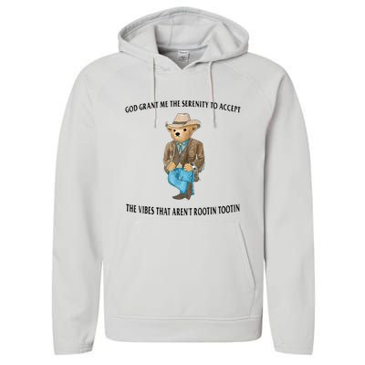 God Grant Me The Serenity To Accept The Vibes Performance Fleece Hoodie