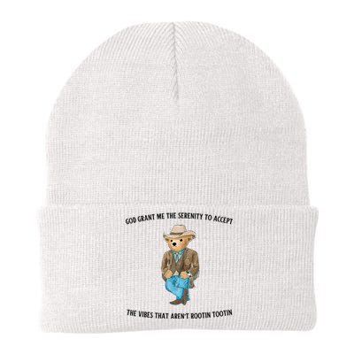 God Grant Me The Serenity To Accept The Vibes That Aren’t Rootin Tootin Funny Knit Cap Winter Beanie