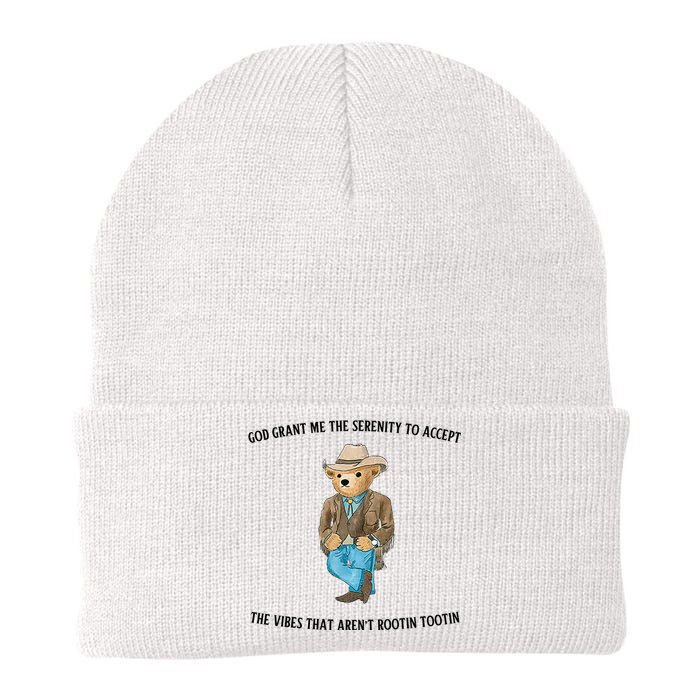 God Grant Me The Serenity To Accept The Vibes That Aren’t Rootin Tootin Funny Knit Cap Winter Beanie