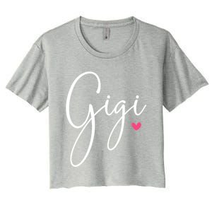 Gigi Grandma MotherS Day Christmas Birthday Gift Women's Crop Top Tee