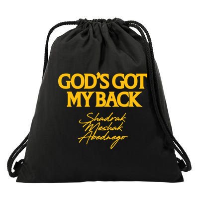 God’S Got My Back Shadrach Meshach Abednego Drawstring Bag