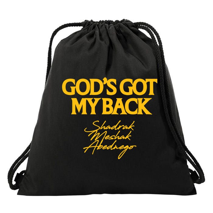 God’S Got My Back Shadrach Meshach Abednego Drawstring Bag